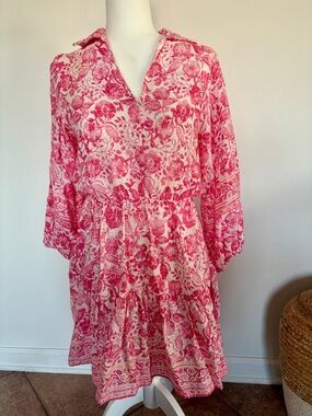 Zara Floral Long Sleeve Mini Dress